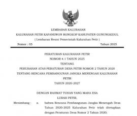 Perkal Tentang Perubahan RPJMKal 2020-2027